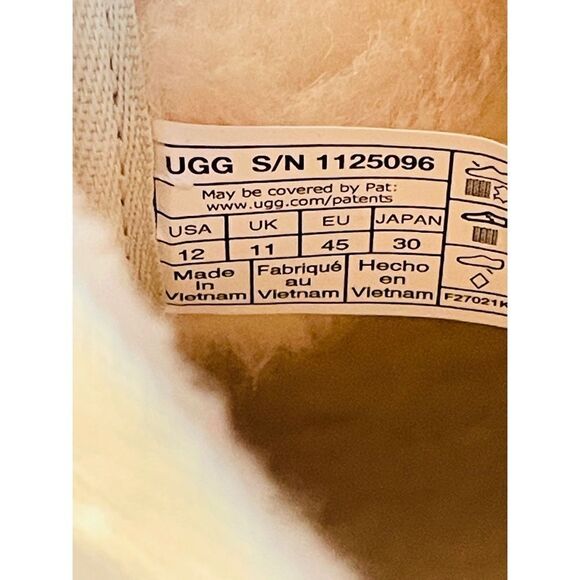 UGG Neumel Natural Canvas Ankle Boots Off White Men’s Sz 12 (1117613) NWOB main image 9